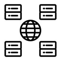Content Delivery Network Vector Icon