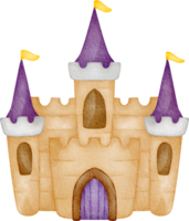 watercolor castle clip art png