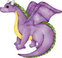 clipart de dragão em aquarela png