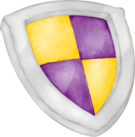 watercolor knight shield clip art png