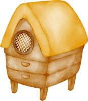 aquarelle abeille maison png