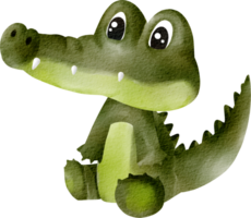 watercolor animal crocodile png