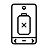 Empty Battery Vector Icon