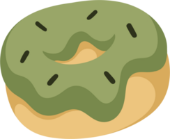 matcha donut illustratie png