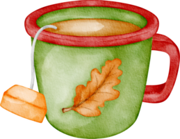 watercolor autumn tea png