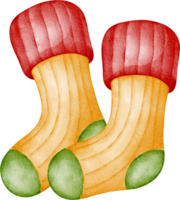 watercolor autumn socks png