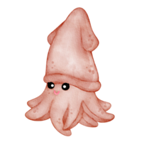 watercolor animal squid png