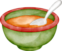 aguarela outono sopa png