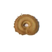 A brownish colored Cookie isolated on a white background. photo