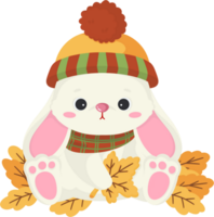 lapin dessin animé l'automne png