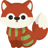 cute fox cartoon autumn png