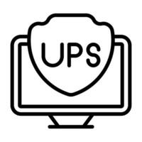 UPS vector icono