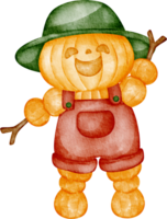 vattenfärg scarecrow klämma konst png