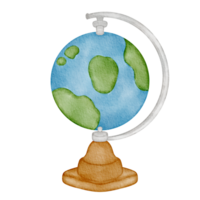 globe terrestre aquarelle png
