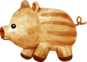 Aquarell Wildschwein ClipArt png