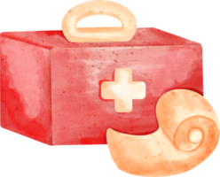 watercolor medical first aid kit png