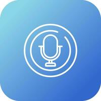 Microphone Circle Vector Icon