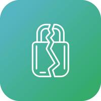 Brocken Padlock Vector Icon