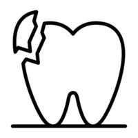 Broken Teeth Vector Icon