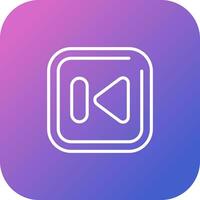 Previous Track Square Vector Icon