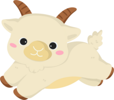 chèvre mignonne dessin animé png