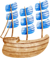 acquerello mare nave png