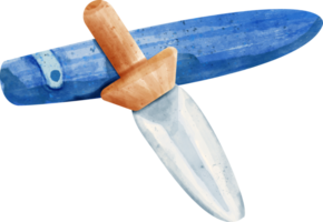 acquerello mare coltello png