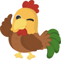 frango fofa desenho animado png