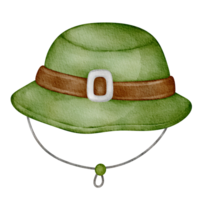 acuarela cámping sombrero png