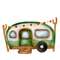 Aquarell Camping Wohnmobil png