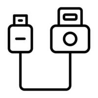 icono de vector de usb