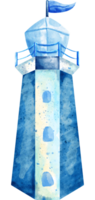 Aquarell Meer Leuchtturm png