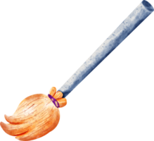 watercolor broomstick magic png