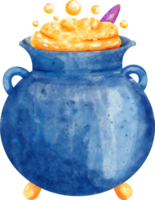 watercolor cauldron magic png