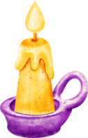 watercolor candle magic png