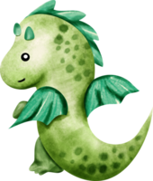 Aquarell süßer Drache png