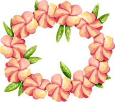 watercolor summer flower garland png