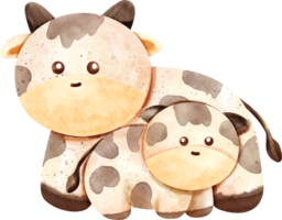 watercolor farm cow png