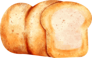 clipart de pão aquarela png