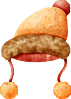 sombrero de invierno acuarela png