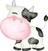 watercolor farm cow png