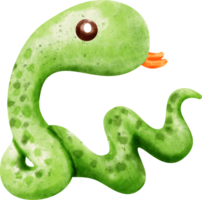 aguarela desenho animado serpente png