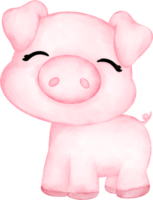 watercolor farm pig png