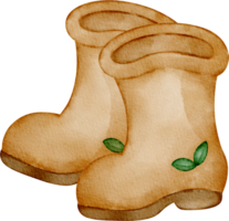 Aquarell Bauernhof Stiefel png