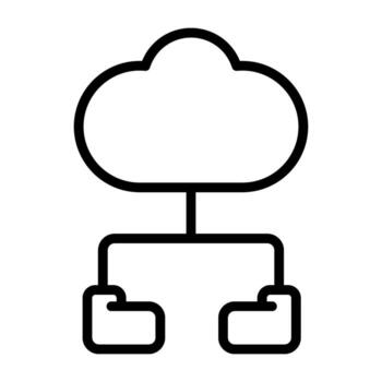 icono de vector de computación en la nube