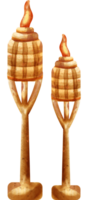 acuarela verano antorcha png