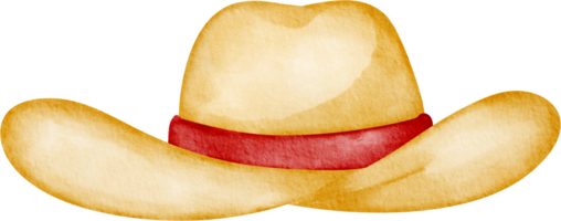 watercolor farm straw hat png