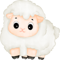 watercolor farm sheep png