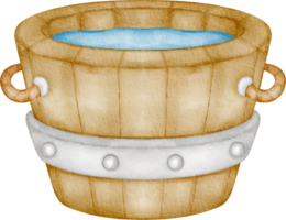 watercolor farm bucket png