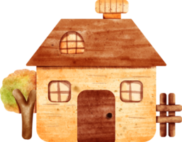 clipart maison aquarelle png